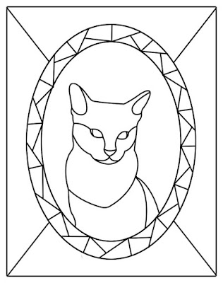 Purebred cat Glass Pattern