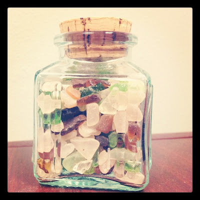 Beach glass I collected on many Michigan summer vacations