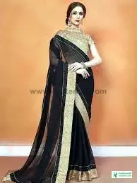 Black Saree Pics, Photos, Pictures - Black Saree Designs and Prices - black saree pic - NeotericIT.com - Image no 17