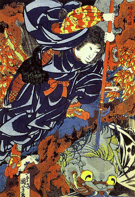 Ukiyo-e. Träsnitt. Kuniyoshi.