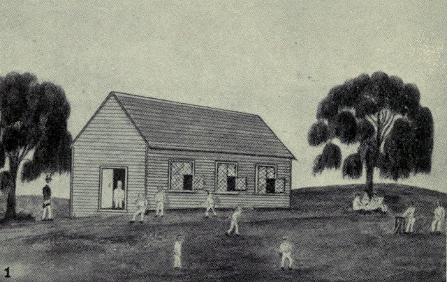 The First School House in Melbourne 1837-38