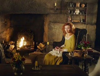 Demelza Poldark sitting in the Nampara parlour season 1