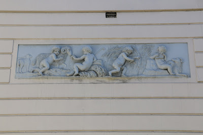 Coade stone relief, Norwegian embassy, London