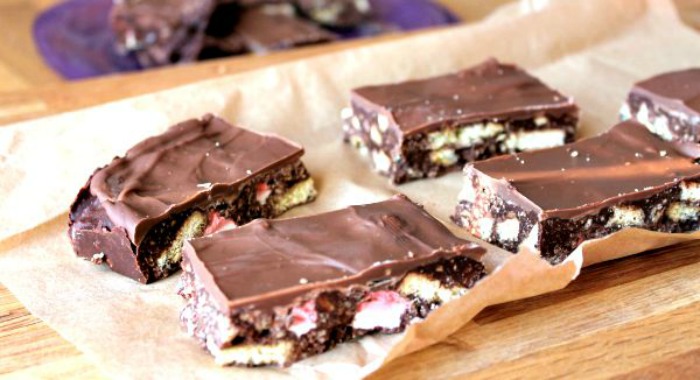 Double Chocolate Rocky Road Crunch Bars