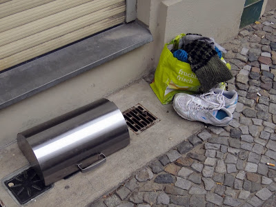 Berlin Free Box people give away unwanted items on the street