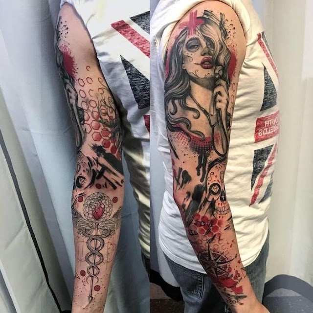 100 mangas de tatuagens para homens