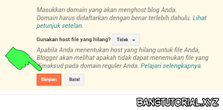 Menyimpan Nama Domain Yang Sudah Siap di Blogger
