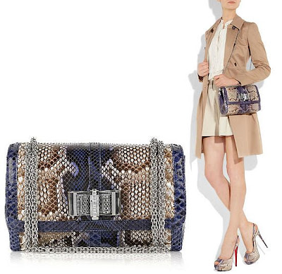 Christian Louboutin Purple Python Handbag