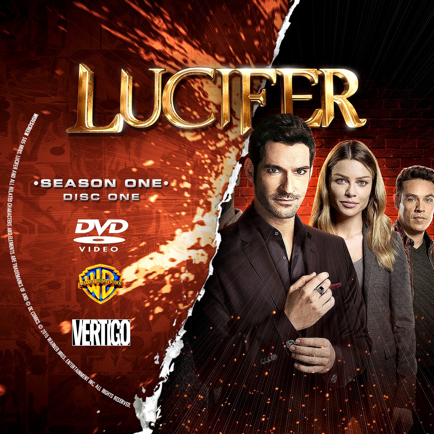 Lucifer Season 1 Disc 1-3 DVD Label - Cover Addict - Free 