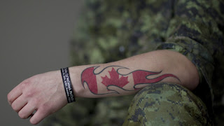 Canadian Flag Tattoo on Hand