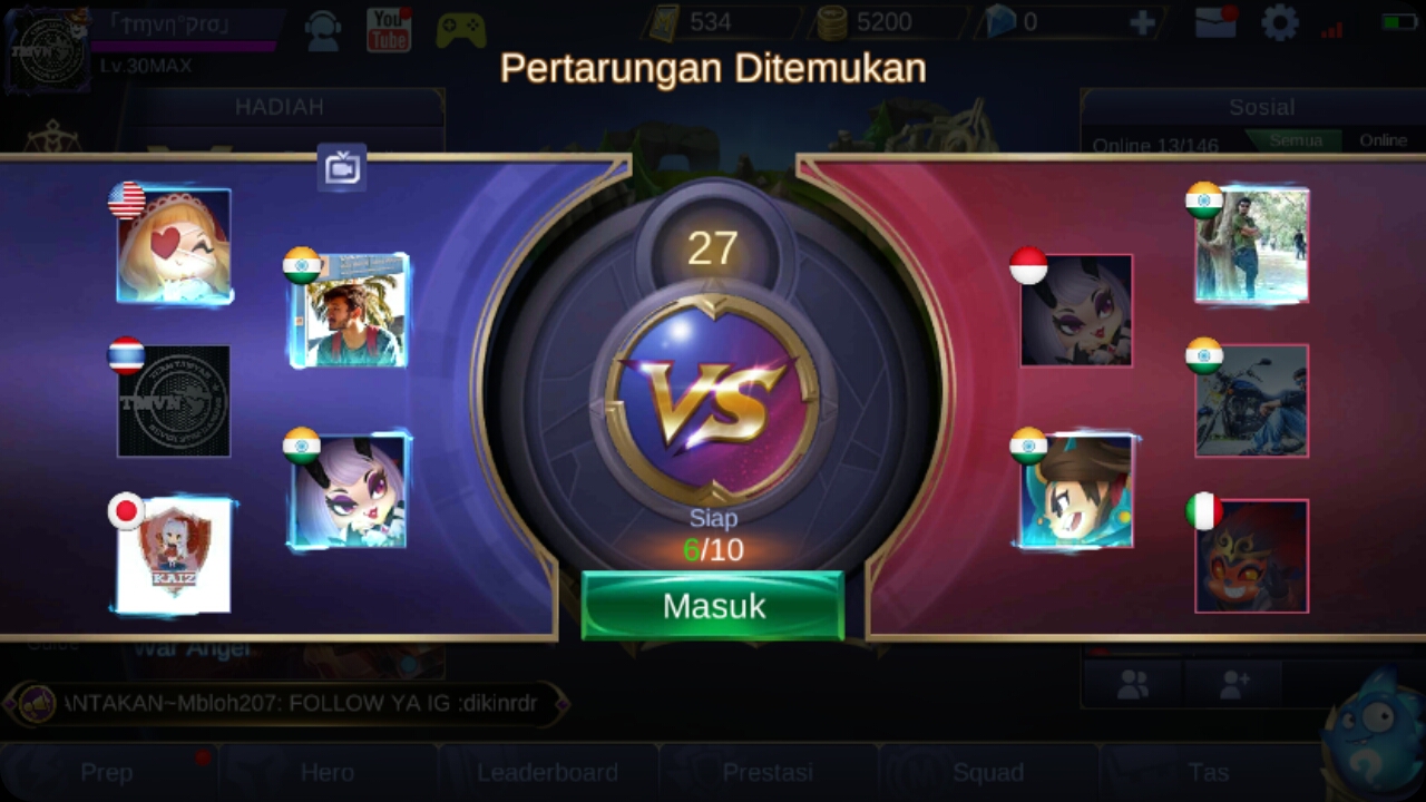 UPDATE Cara Bermain Mobile Legends Di Server India Jepang Dengan