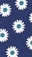 White Daisy Flower Pattern Preppy Wallpaper