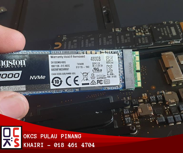 SOLVED : KEDAI REPAIR LAPTOP OKCS PULAU PINANG |  MASALAH MACBOOK AIR 13" TAHUN 2015 STORAGE KECIL 