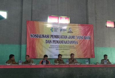 Ratusan Masyarakat Desa Rajabasa Lama Ikuti Sosialisasi Pembuatan Jamu dan Manfaatnya