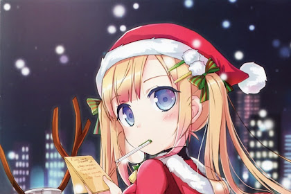 Girl Anime Girl Cute Kawaii Christmas