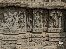 Venugopala, Amaranarayana and other sculptures at Javagal Lakshmi Narasimha Temple