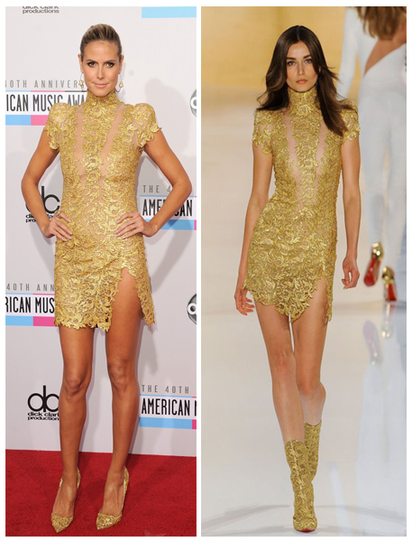 a filha do chefe heidi klum Christian Louboutin shoes bar legs american music awards 2012