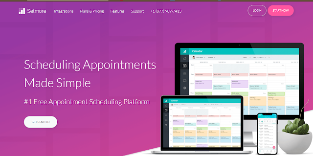 Setmore Appointment Scheduling Software website