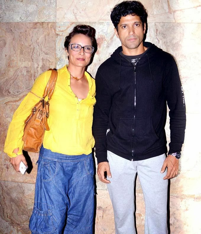 Bollywood Actor & Director Farhan Akhtar with Ex-Wife Adhuna Akhtar (Adhuna Bhabani Akhtar) | Bollywood Actor & Director Farhan Akhtar Family Photos | Real-Life Photos