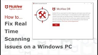 mcafee real time scan issue