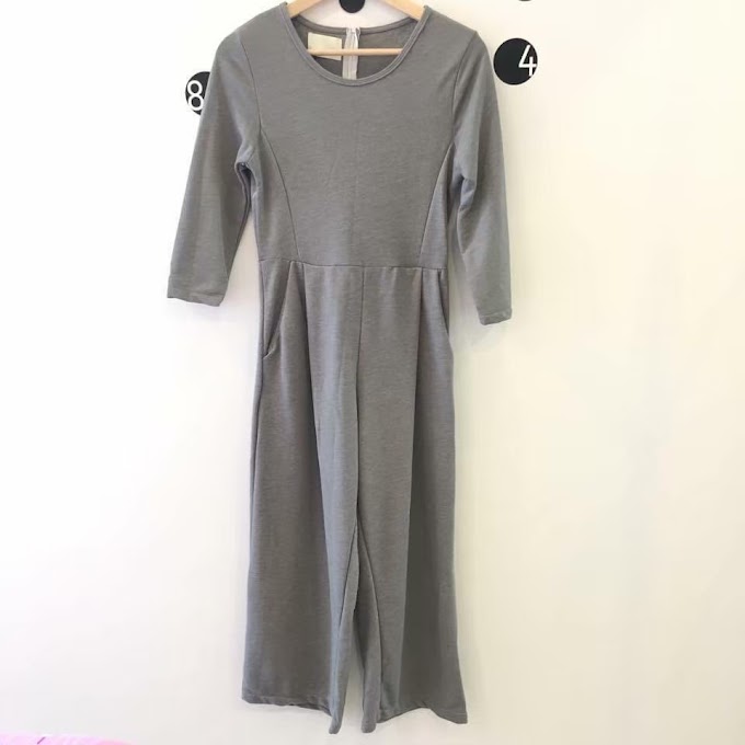 [ double.cabinet ] ส่งต่อ Grey Jumpsuit ขายาว ร้าน thesimpleeverythingmatch