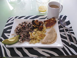 Typical Costa Rican breakfast