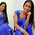 Actress Prashanthi Hot Navel In Blue Saree Photo shoot HQ Collection Part 3