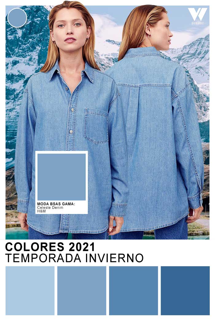 Colores otoñoi invierno 2021 Celeste denim Celeste Jean