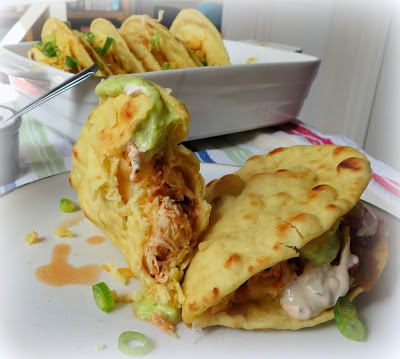 Chipotle Lime Chicken Flatbread Tacos
