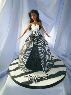black Barbie Birthday Cake