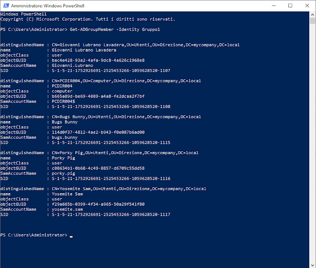 PowerShell, Get-ADGroupMember