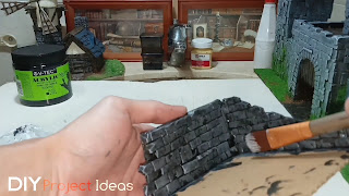 How To Make And Painting Miniature Stone Walls for Diorama or Terrain Building