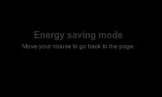 Active Energy Saving Mode or screen saver on Blogger blog