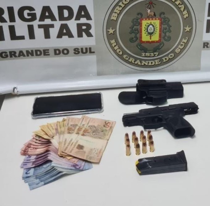 Brigada Militar prende homem em posse de pistola 9 mm em Cachoeirinha