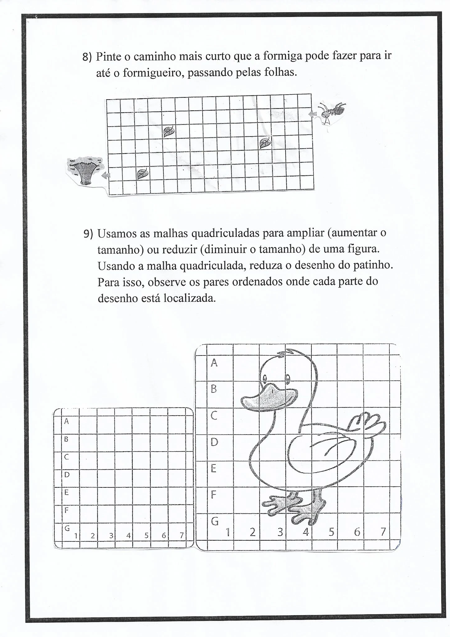 Atividade de Matemática: Localização, caminho e visualização