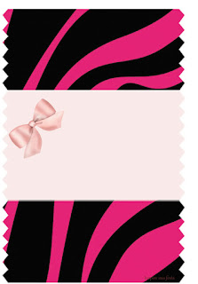 Pink, Fucsia and Zebra Free Printable Labels. 