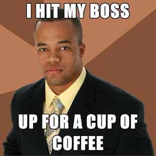 successful black man cup of coffee