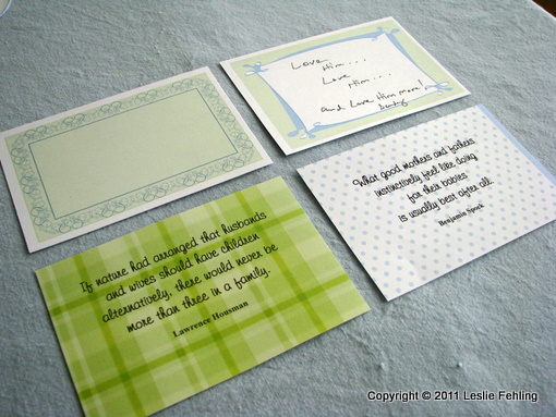 baby shower quotes for cards. I arranged the 24 quotes in