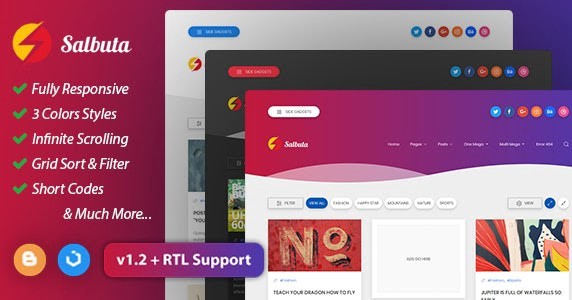 Salbuta — V1.2 Blog & Personal Responsive Blogger  premium free