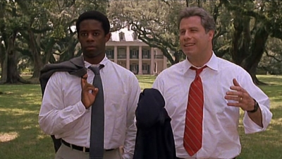 Adrian Lester with John Travolta as a Clintonian southern governor running for the Democratic nomination for President in the 1998 Mike Nichols film PRIMARY COLORS written by Elaine May.