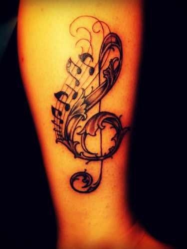 Tatuagens inspiradas em notas musicais