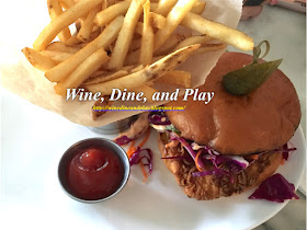The crucnhy chicken sandwich with french fries at the Sea Salt restaurant in St. Petersburg, Florida