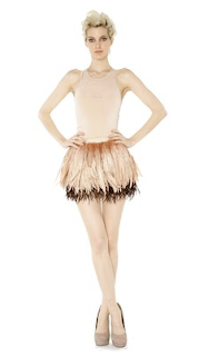 Alice and Olivia feather skirt