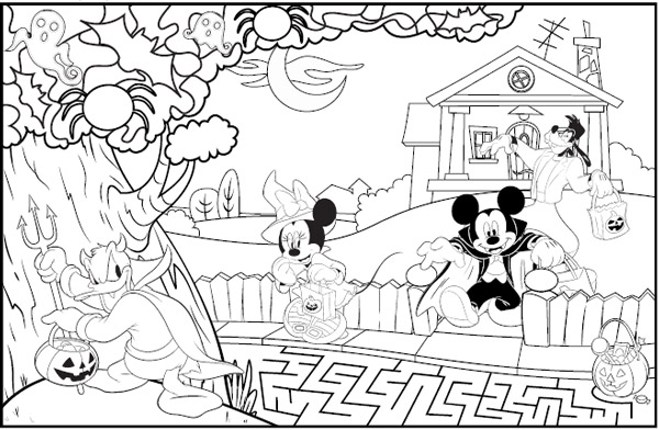 Download printable Mickey Mouse coloring worksheets for kindergarten