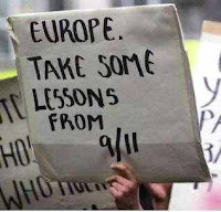 europe take lessons from 9/11 placard