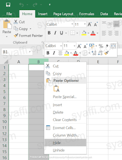 Cara Unhide Excel