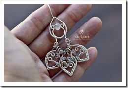 Handmade Wire Jewelry: Silver Lotus Earrings For wedding