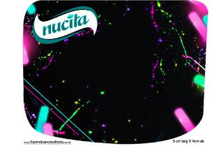 Neon Party, Free Printable Nucita Labels.