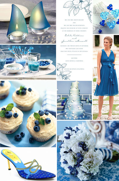 blue centerpieces for wedding