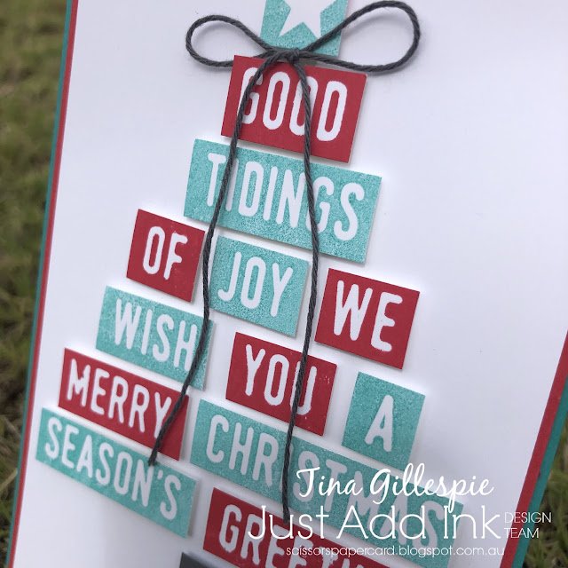 scissorspapercard, Just Add Ink, Concord & 9th, Mix & Match Holiday Sentiments, Christmas Card